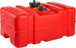 Scepter Marine and Boat Fuel Container with Hard Cap, Portable and Rectangular, 9 Gallons