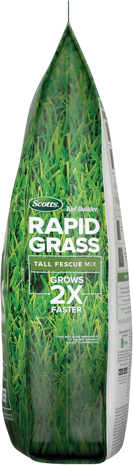 Scotts Turf Builder Rapid Grass Tall Fescue Mix, Combination Seed and Fertilizer, Grows Green Grass in Just Weeks, 16 lbs.18