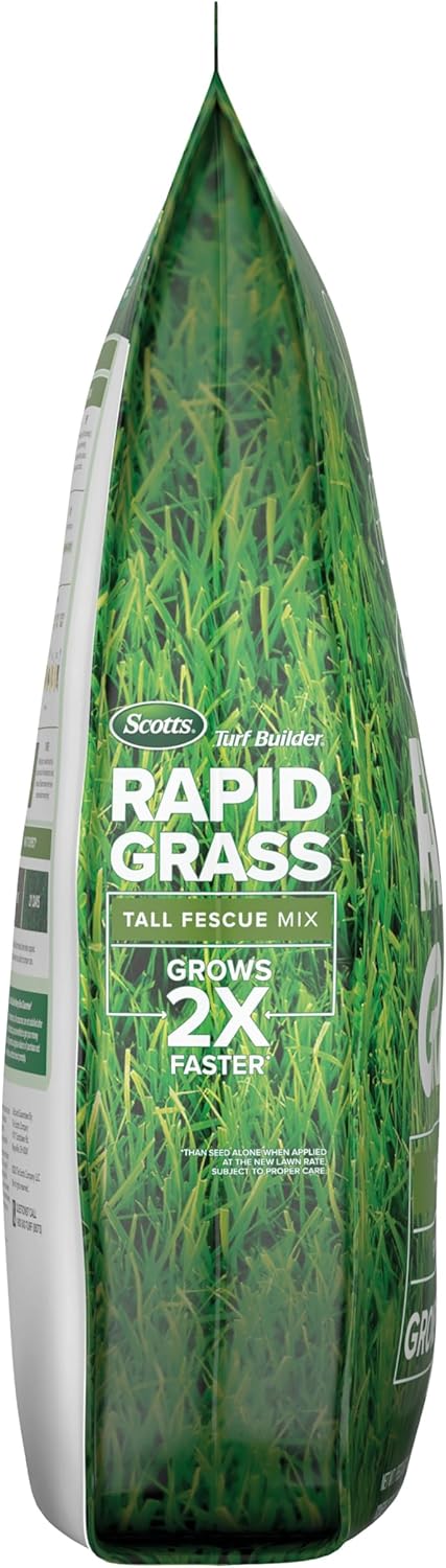 Scotts Turf Builder Rapid Grass Tall Fescue Mix, Combination Seed and Fertilizer, Grows Green Grass in Just Weeks, 16 lbs.20