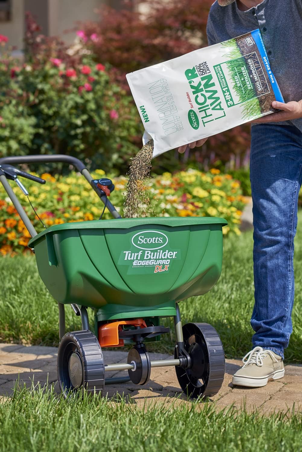 Scotts Turf Builder Thick'R Lawn Sun & Shade Seed, Fertilizer, Soil Improver, 12 lb. 2-pack11