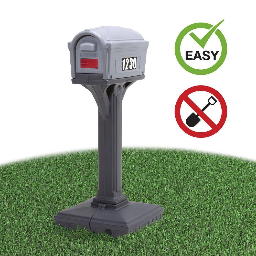 Simplay3 420020-03 Dig-Free Easy Up Classic Mailbox, Gray3