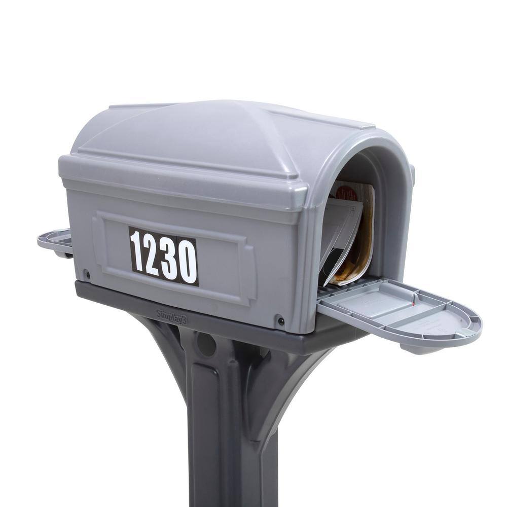 Simplay3 420020-03 Dig-Free Easy Up Classic Mailbox, Gray7