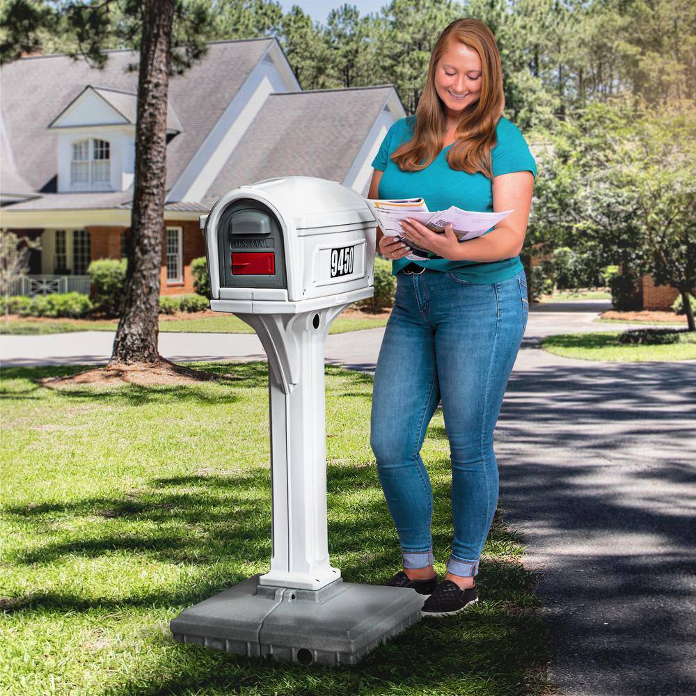 Simplay3 420020-05 Dig-Free Easy Up White Classic Mailbox0