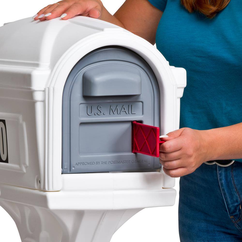 Simplay3 420020-05 Dig-Free Easy Up White Classic Mailbox3