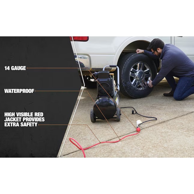 Southwire 2409SW8804 100-ft 14 3 3 Prong Red Outdoor SJTW Medium Duty General Extension Cord 8_11zon