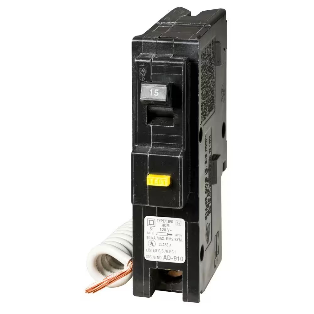 Square D HOM115GFICP Homeline 15 Amp Single-Pole GFCI Circuit Breaker3_11zon