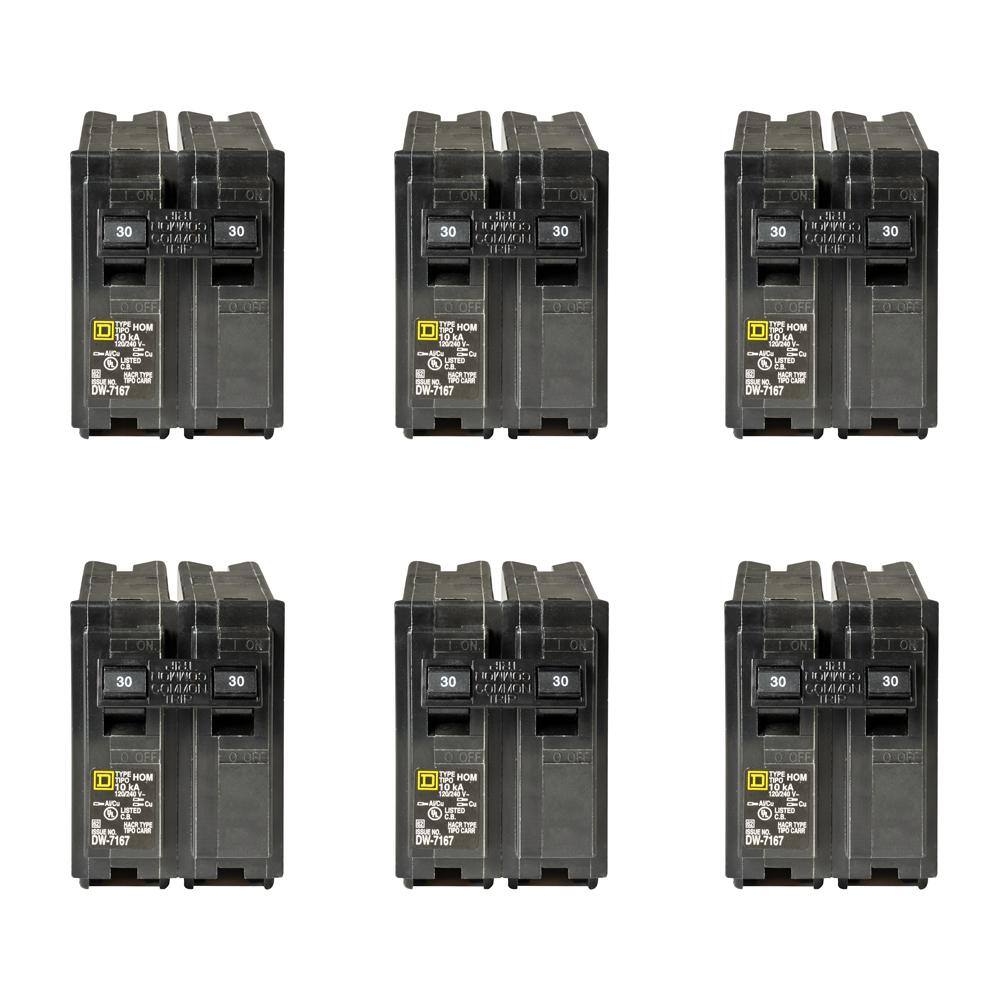 Square D HOM230CP6 Homeline 30 Amp 2-Pole Circuit Breaker (6-pack)1