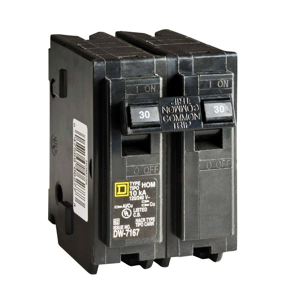 Square D HOM230CP6 Homeline 30 Amp 2-Pole Circuit Breaker (6-pack)6