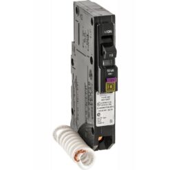 Square D QO115DFC QO 15 Amp Single-Pole Dual Function (CAFCI and GFCI) Circuit Breaker