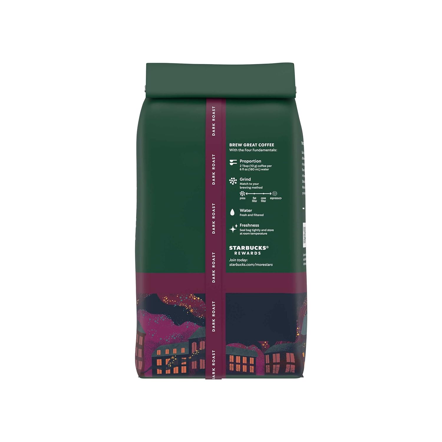 Starbucks Whole Bean Coffee, Dark Roast Coffee, French Roast, 100% Arabica, 6 bags (18 oz each)09
