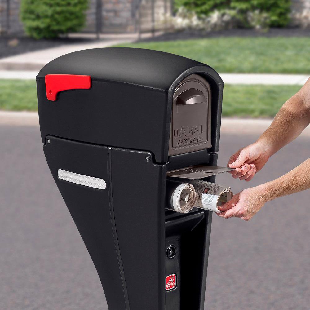 Step2 566900 MailMaster Streamline Large Resin Overpost Mailbox and Post Combo Black Onyx2