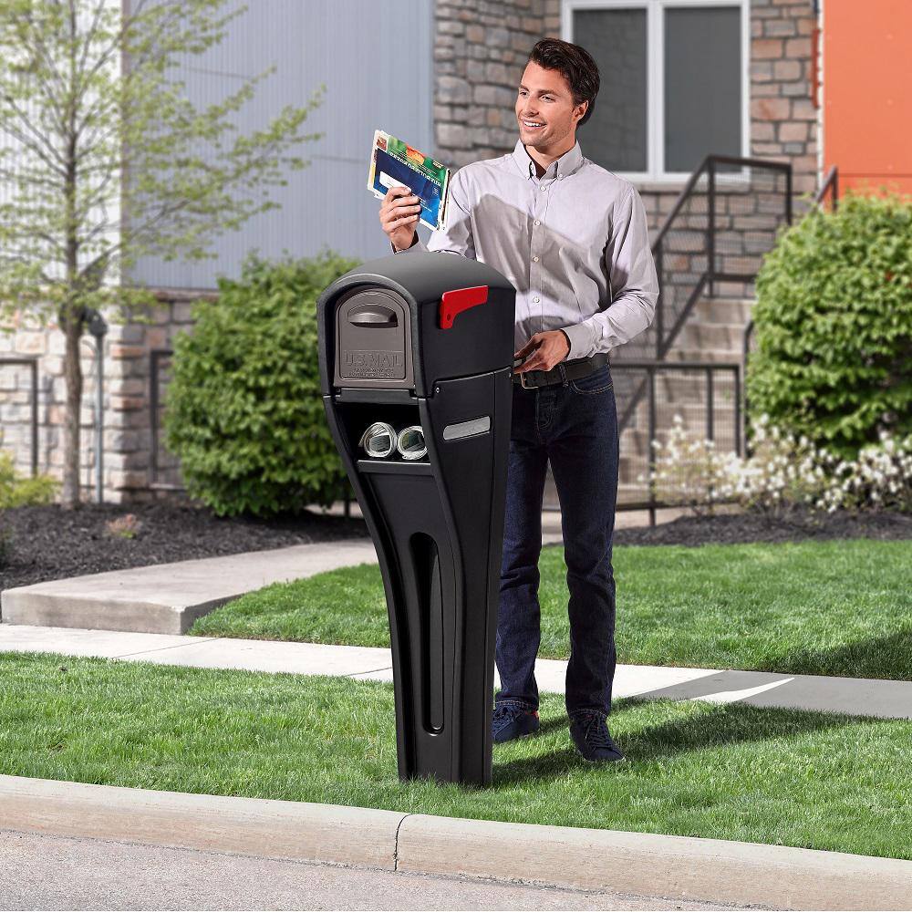Step2 566900 MailMaster Streamline Large Resin Overpost Mailbox and Post Combo Black Onyx3