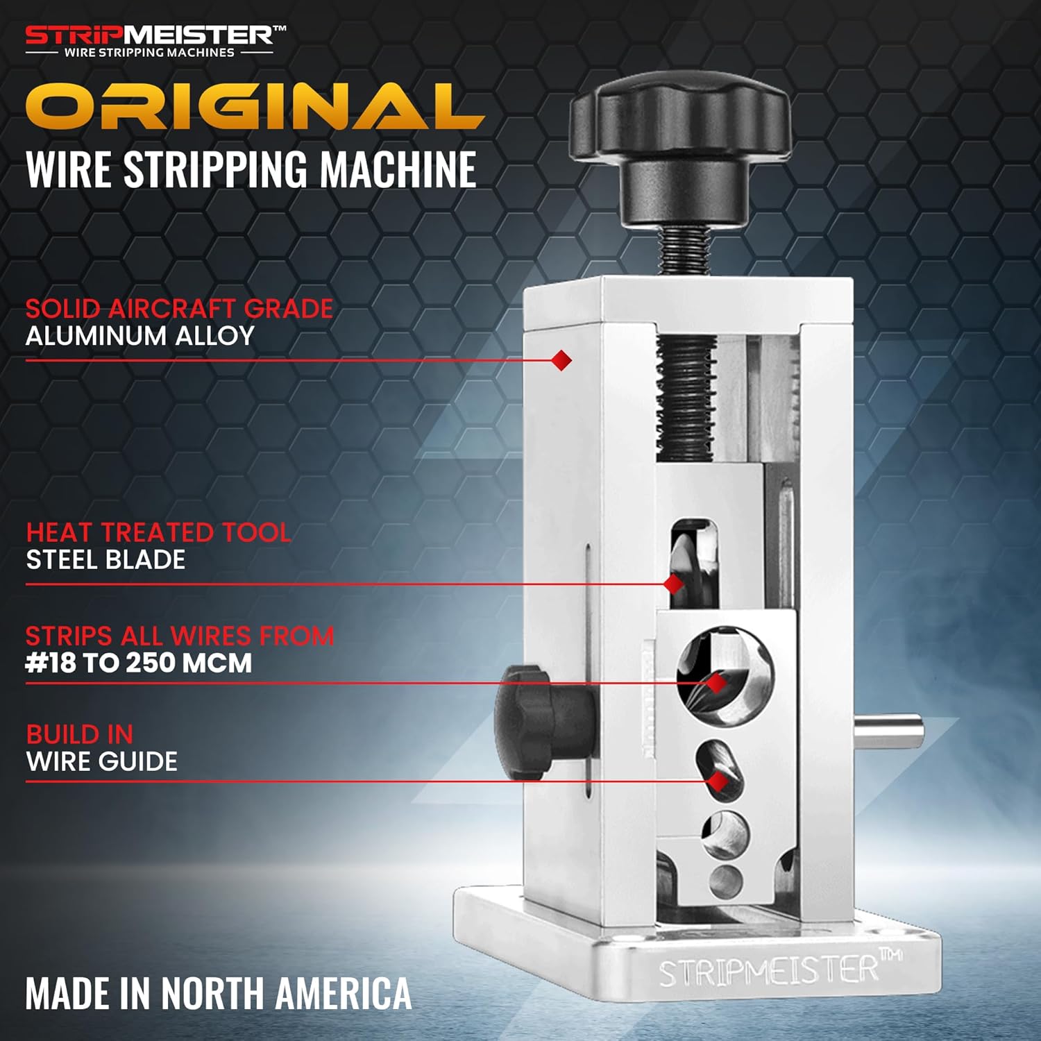 StripMeister Original Drill-Powered Wire Stripper Machine - Manual Wire Stripping Made Easy, Copper, Electric, and Stripping Drill Attachment Tool1