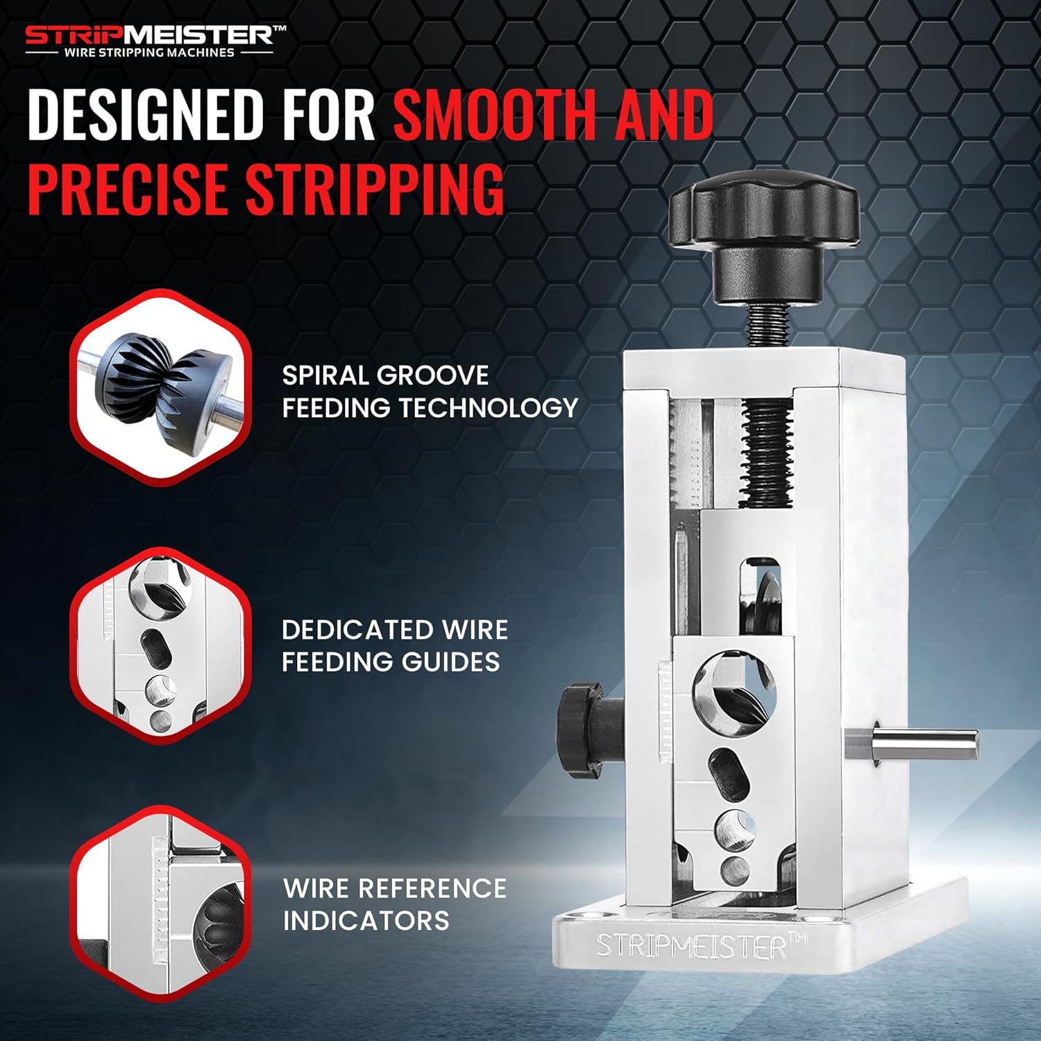 StripMeister Original Drill-Powered Wire Stripper Machine - Manual Wire Stripping Made Easy, Copper, Electric, and Stripping Drill Attachment Tool3