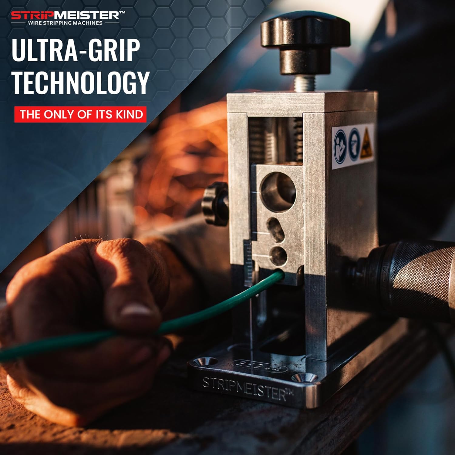 StripMeister Original Drill-Powered Wire Stripper Machine - Manual Wire Stripping Made Easy, Copper, Electric, and Stripping Drill Attachment Tool6