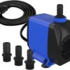 Submersible Pump 1056GPH (4000L/H 85W) Ultra Quiet with Dry Burning Protection 9.8ft Power Cord for Fountains, Hydroponics, Ponds, Aquariums & More…