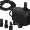 Submersible Pump 660GPH (2500L/H 45W) Ultra Quiet with Dry Burning Protection 8.2ft High Lift for Fountains, Hydroponics, Ponds, Aquariums & More…