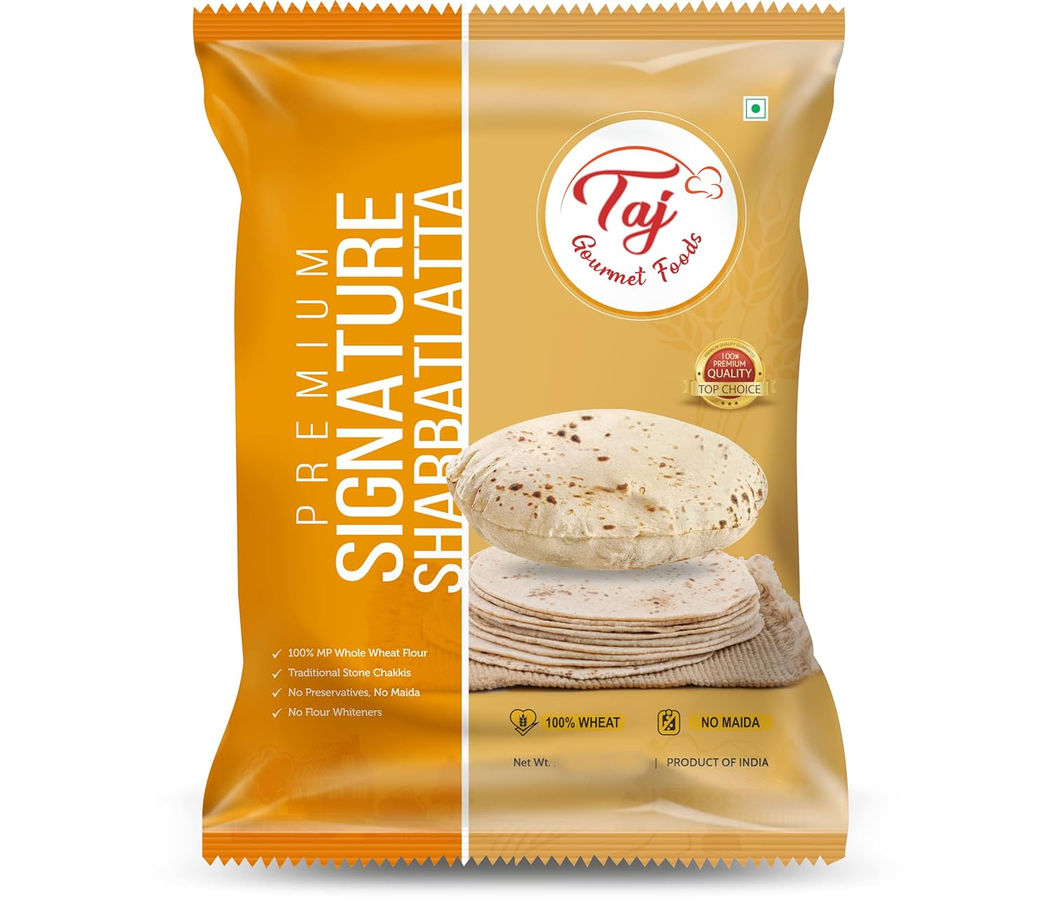 TAJ Signature Sharbati Atta 20-Pounds (Chakki Atta - Stone Ground), 100% Whole Wheat Flour, Chappati Flour TAJ Signature Sharbati Atta 20-Pounds (Chakki Atta - Stone Ground), 100% Whole Wheat Flour, Chappati Flour