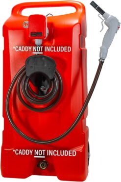 TERA PUMP TRFA03-GC Automatic Gas Caddy Fuel Transfer Pump w/Auto-Stop Sensor for Overfill protection [2.6 GPM] Fits 14-Gallon Gas Caddies, 3 Power Options, 9.8 ft Vinyl Hose (Gas Caddy NOT included)