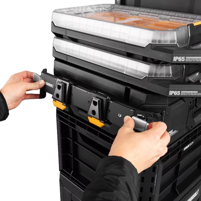 TOUGHBUILT TB-B1-B-50 STACKTECH Large 21-in W x 11.7-in H x 16-in D Plastic Metal Tool Box09_11zon