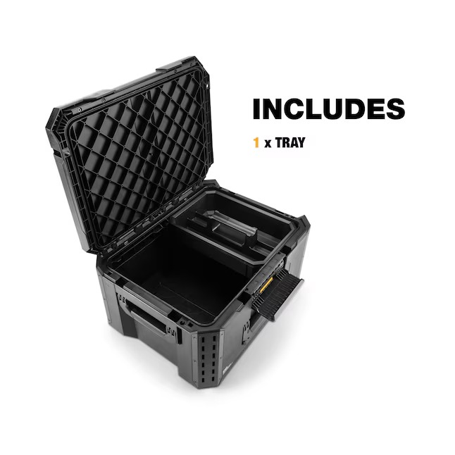 TOUGHBUILT TB-B1-B-50 STACKTECH Large 21-in W x 11.7-in H x 16-in D Plastic Metal Tool Box0_11zon