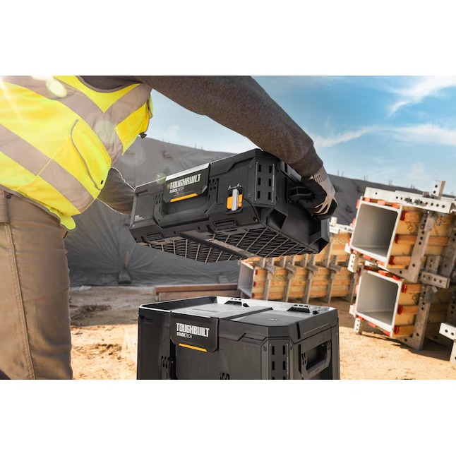 TOUGHBUILT TB-B1-B-50 STACKTECH Large 21-in W x 11.7-in H x 16-in D Plastic Metal Tool Box16_11zon
