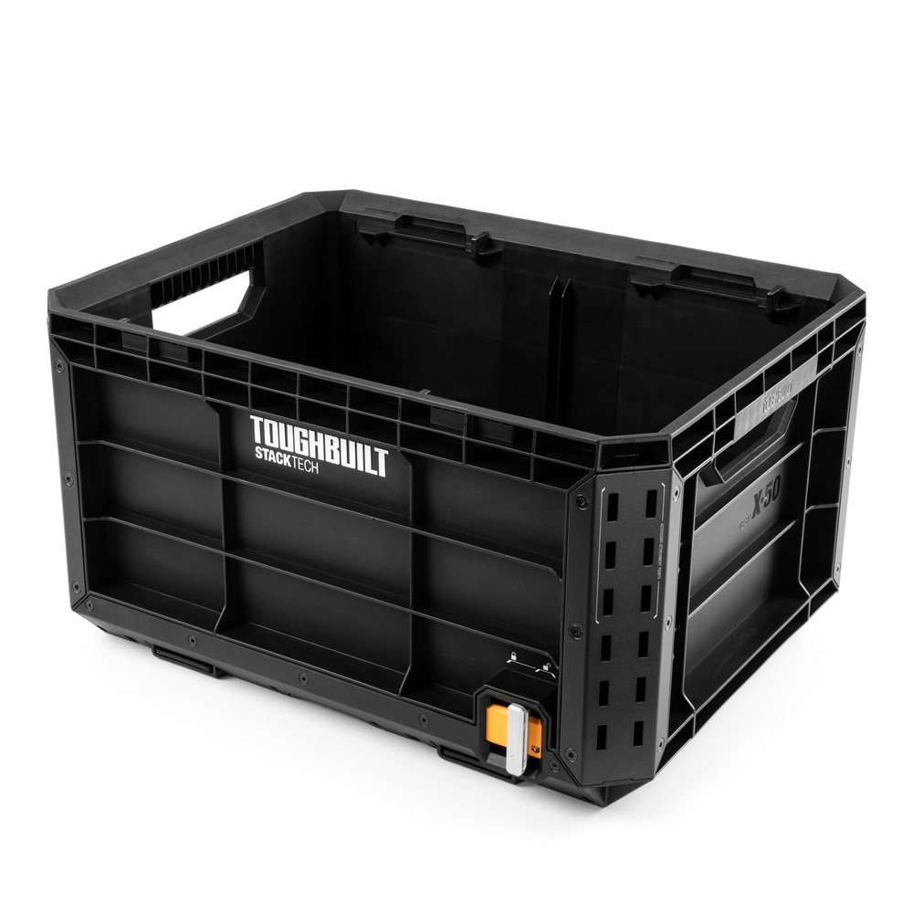 TOUGHBUILT TB-B1-X-50 STACKTECH Crate 21-in W x 11.4-in H x 16-in D Plastic Metal Tool Box TOUGHBUILT TB-B1-X-50 STACKTECH Crate 21-in W x 11.4-in H x 16-in D Plastic/Metal Tool Box