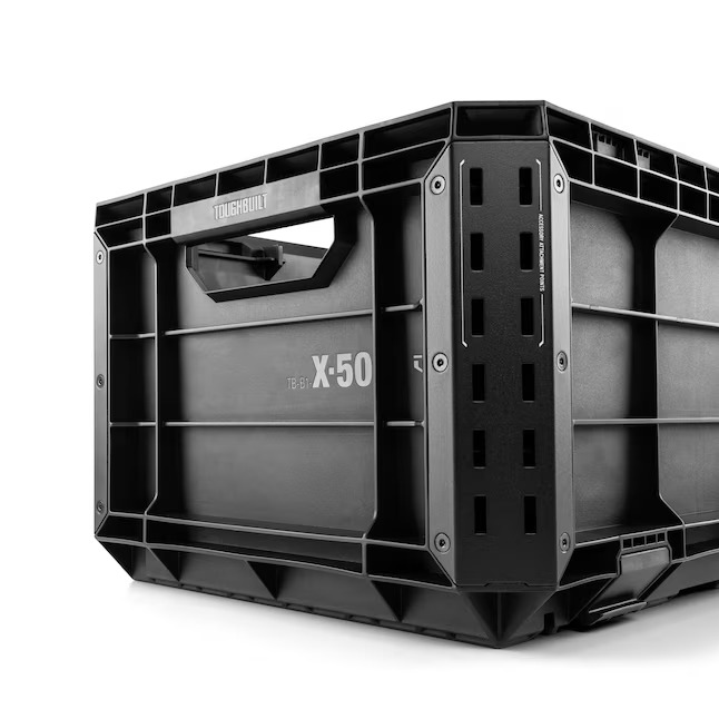 TOUGHBUILT TB-B1-X-50 STACKTECH Crate 21-in W x 11.4-in H x 16-in D Plastic Metal Tool Box09_11zon