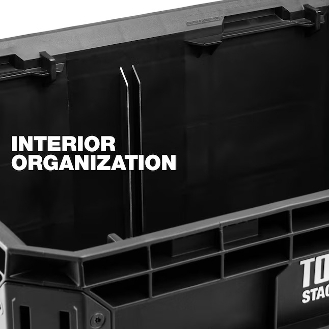 TOUGHBUILT TB-B1-X-50 STACKTECH Crate 21-in W x 11.4-in H x 16-in D Plastic Metal Tool Box9l_11zon
