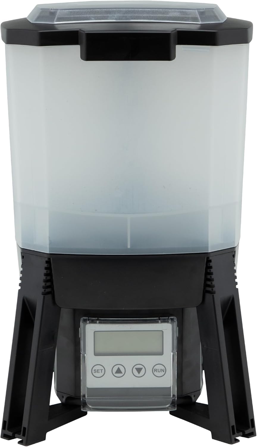 The Pond Guy KoiGrower Automatic Pond Fish Food Dispenser, Solar, Battery & AC Electric Power, Auto Timed Koi Pellet Feeder, 5 Gallon Feed Container The Pond Guy KoiGrower Automatic Pond Fish Food Dispenser, Solar, Battery & AC Electric Power, Auto Timed Koi Pellet Feeder, 5 Gallon Feed Container