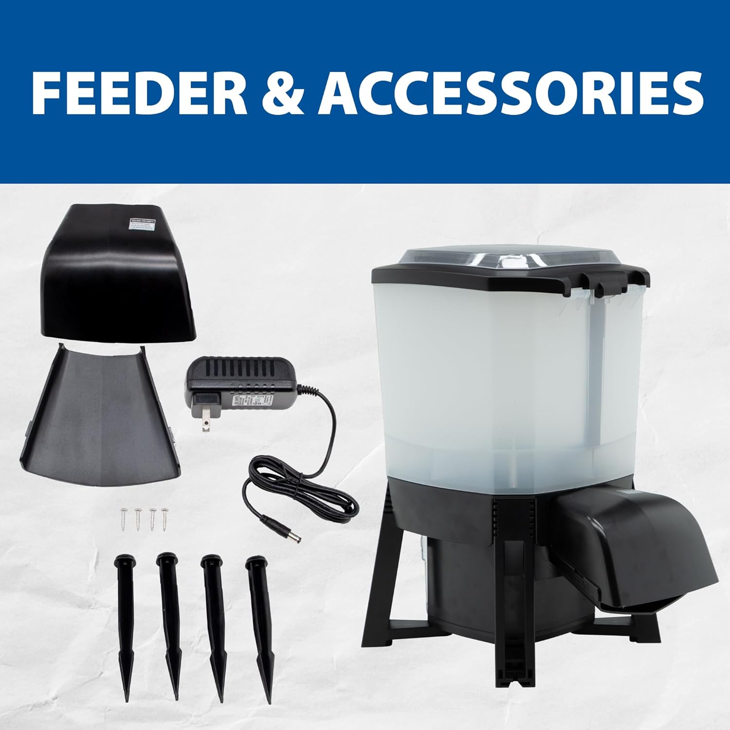 The Pond Guy KoiGrower Automatic Pond Fish Food Dispenser, Solar, Battery & AC Electric Power, Auto Timed Koi Pellet Feeder, 5 Gallon Feed Container1