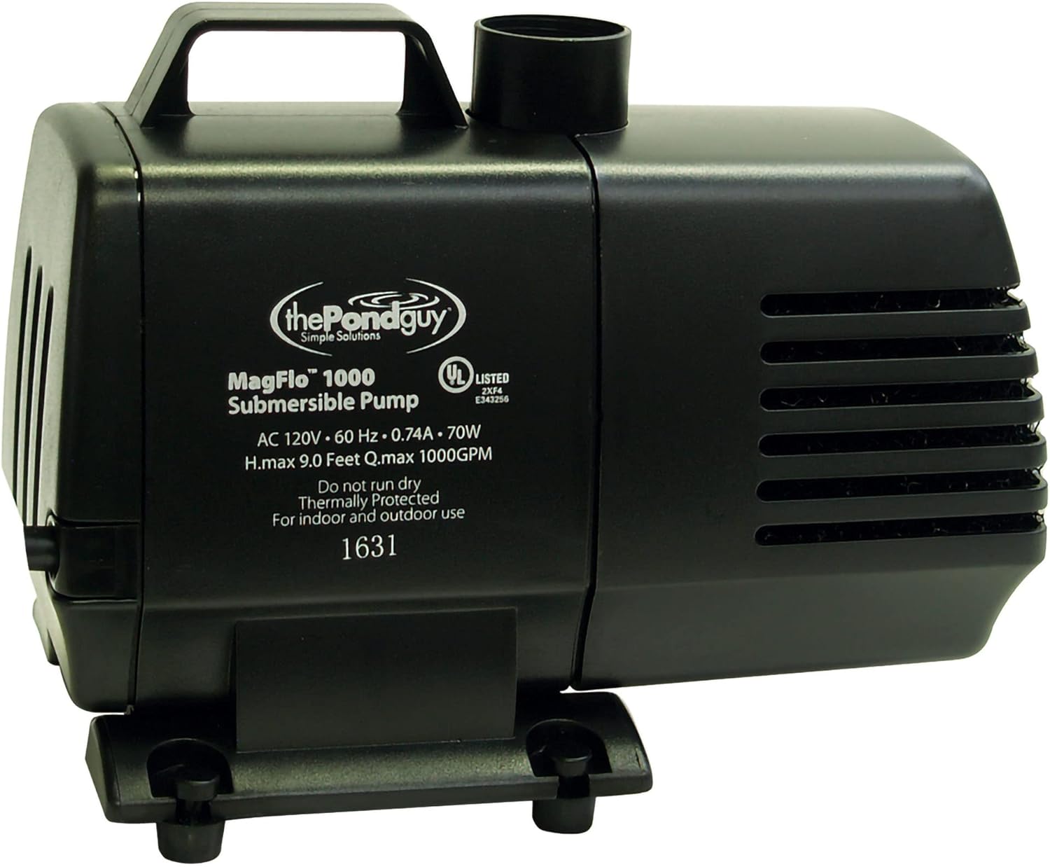 The Pond Guy MagFlo High-Efficiency Compact Pump for Small Water Gardens, Quiet Multi-Purpose System for Waterfalls, Fountains or Spitters, 1340 GPH The Pond Guy MagFlo High-Efficiency Compact Pump for Small Water Gardens, Quiet Multi-Purpose System for Waterfalls, Fountains or Spitters, 1340 GPH