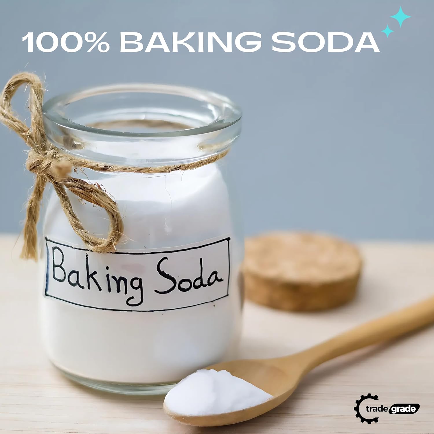 TradeGrade 100% Pure Baking Soda Powder – 30 lb Bucket Sodium Bicarbonate Premium Food-Grade for Baking, Bread, Cookies & More Natural Cleaner & Deodorizer (30 Pounds)6