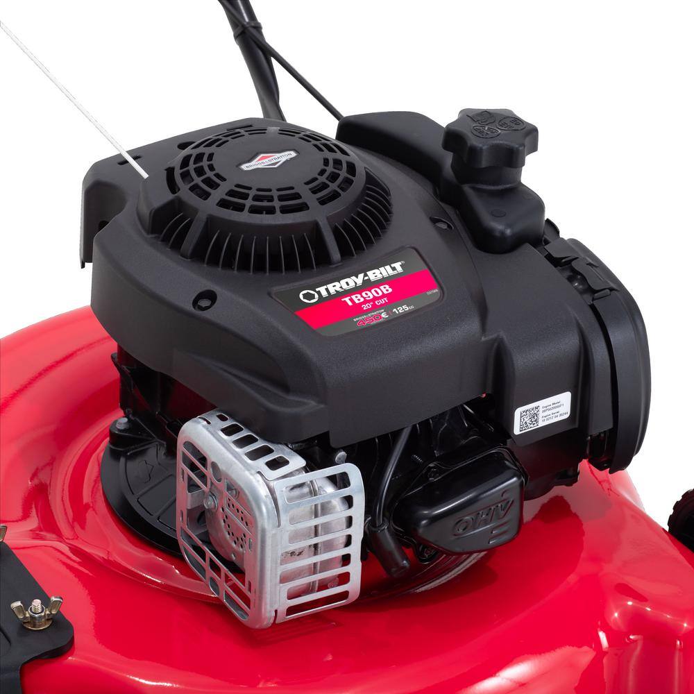 Troy-Bilt TB090 20 in. 125cc OHV Briggs and Stratton Engine Push Gas Walk Behind Lawn Mower8