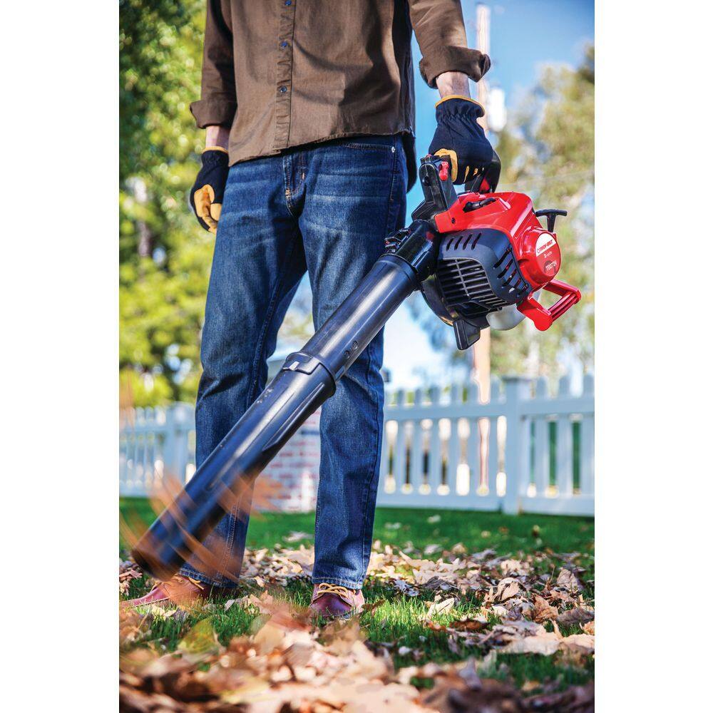 Troy-Bilt TB272V 150 MPH 450 CFM 27cc 2-Cycle Full-Crank Engine Gas Leaf Blower with Vacuum Kit Included9