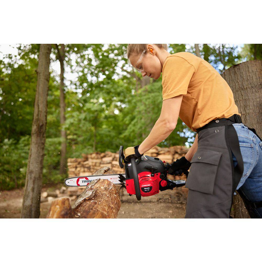 Troy-Bilt TB4216 16 in. 42 cc 2-Cycle Lightweight Gas Chainsaw with Automatic Chain Oiler1