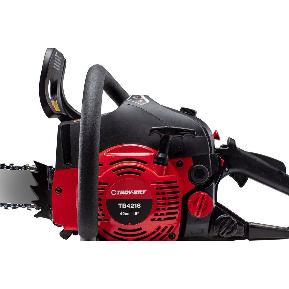 Troy-Bilt TB4216 16 in. 42 cc 2-Cycle Lightweight Gas Chainsaw with Automatic Chain Oiler8