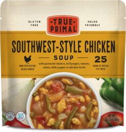 True Primal Southwest-Style Chicken Soup 8-pack, Ready to eat, Bone broth, Gluten free, Paleo, Pastured chicken, Whole30