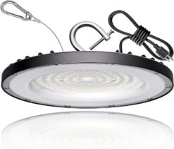 UFO Led High Bay Light 200W(800W MH/HPS Equiv.), 30000lm, 6000K Daylight High Bay Led Light with 5' Cable US Hook, IP65 Waterproof Commercial Light Fixture for Warehouse Workshop Barn Factory