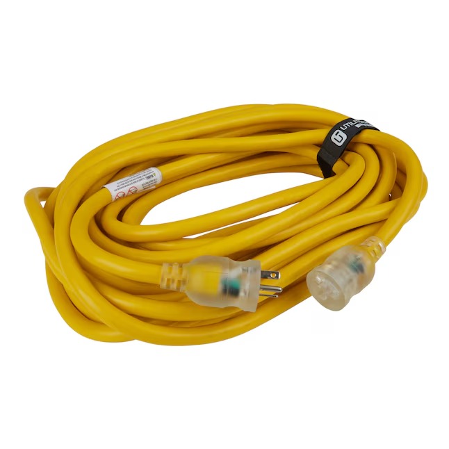 Utilitech 0112 Pro Extension Cord 50-ft 10 3 3 Prong Yellow Outdoor SJTW Heavy Duty Lighted Extension Cord11_11zon