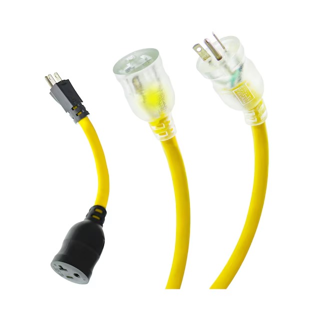 Utilitech 0112 Pro Extension Cord 50-ft 10 3 3 Prong Yellow Outdoor SJTW Heavy Duty Lighted Extension Cord18_11zon