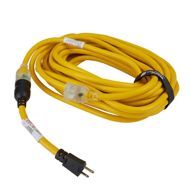 Utilitech 0112 Pro Extension Cord 50-ft 10 3 3 Prong Yellow Outdoor SJTW Heavy Duty Lighted Extension Cord9_11zon