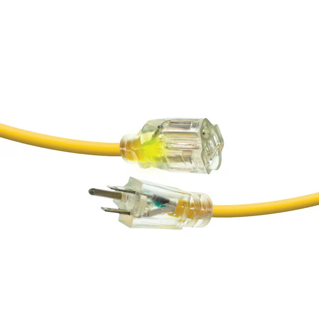 Utilitech Pro 0081 Extension Cord 50-ft 12 3 3 Prong Yellow Outdoor SJTW Medium Duty Lighted Extension Cord1_11zon (1)