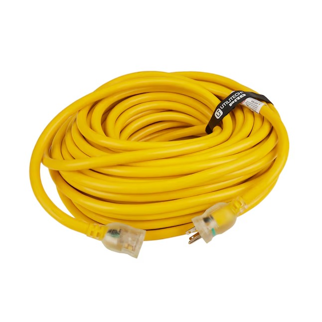 Utilitech Pro 0106 Extension Cord 100-ft 10 3 3 Prong Yellow Outdoor SJTW Heavy Duty Lighted Extension Cord2_11zon