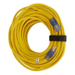 Utilitech UTP511735 Outdoor 100-ft 14 / 3 3 Prong Yellow Outdoor SJTW Medium Duty Lighted Extension Cord