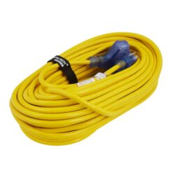 Utilitech UTP611835 Contractor Cord 100-ft 12 / 3 3 Prong Yellow Outdoor SJTW Heavy Duty Lighted Extension Cord