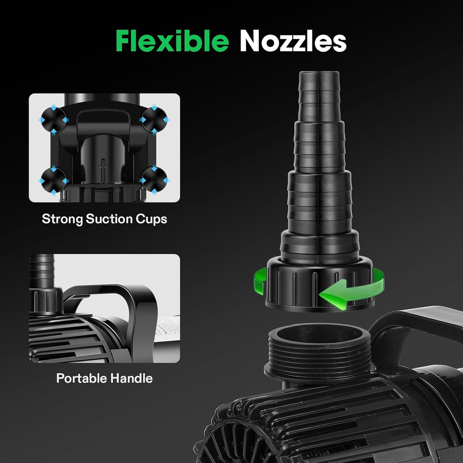 VIVOSUN 2700 GPH Submersible Water Pump with Barrier Bag, 120W Pond Pump, Ultra Quiet Aquarium Pump with 15FT. Lift Height for Pond, Waterfall, Fish Tank, Statuary, Hydroponic4