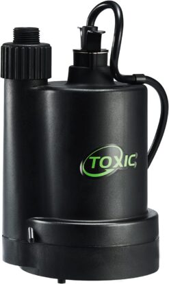 Water Pump Submersible Utility Pump Thermoplastic 1/4 HP Portable Electric Water Removal Drain Pump for Garden Tub Pond Basement Swimming Pool with 10-Foot Cord