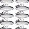 Yihuven 10 Pack UFO LED High Bay Light 200W, 30000 LM, 5000K Daylight, Commercial High Bay LED Shop Lights Fixture with 5' Cable US Hook for Warehouse Workshop Factory Barn Lighting