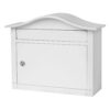 Architectural Mailboxes 2550W-10 Saratoga White, Medium, Steel, Locking Wall Mount Mailbox